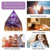 Energy Orgone Pyramid Amethyst Peridot Healing Natural Crystal Reiki Chakra