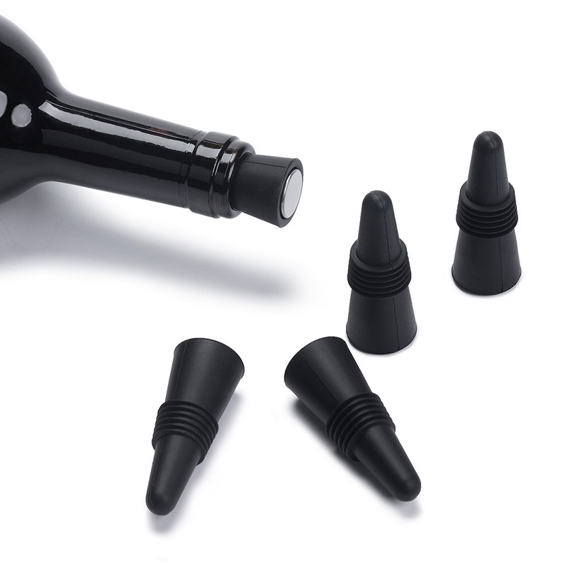OHMAXHO Wine Stoppers (Set of 5), Silicone Wine Bottle stopper