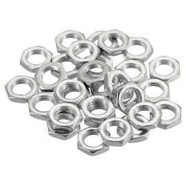 PATIKIL M8 x 1.0 Steel Hex Nuts, 30 Pack Metric Thread Zinc Plated Finished Hardware Nuts Screw Bolt Fasteners 3mm Height
