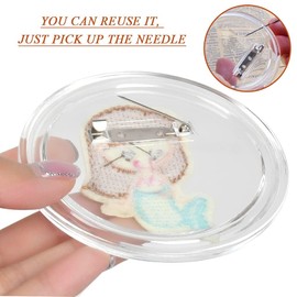 25Pcs 3.15 Inch Button Badges with Pin, Clear Button Badges Craft Buttons Large Photo Buttons Pins Picture Acrylic Design Button Badge for Craft Supplies, DIY Badges Pins, School Projects (8cm)