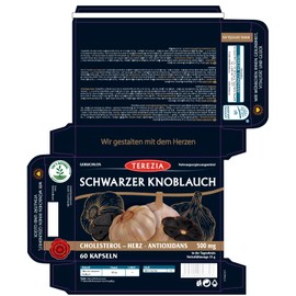 TEREZIA Black Garlic 100% Natural without Chemical Additives | Immune Support | High Dose 500mg | 60 Capsules | Odourless