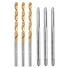 sourcing map Tap and Drill Bit Set, 3pcs M3 x
