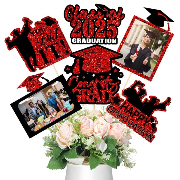 Spiareal 30 Pc 2025 Graduation Decorations Glittering Graduation Centerpiece for