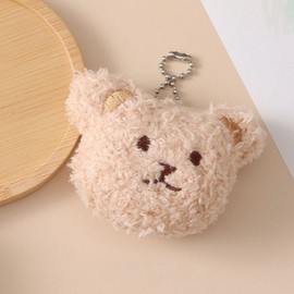 Cute Teddy Bear Plush Keyring Keyring Brown 6ea