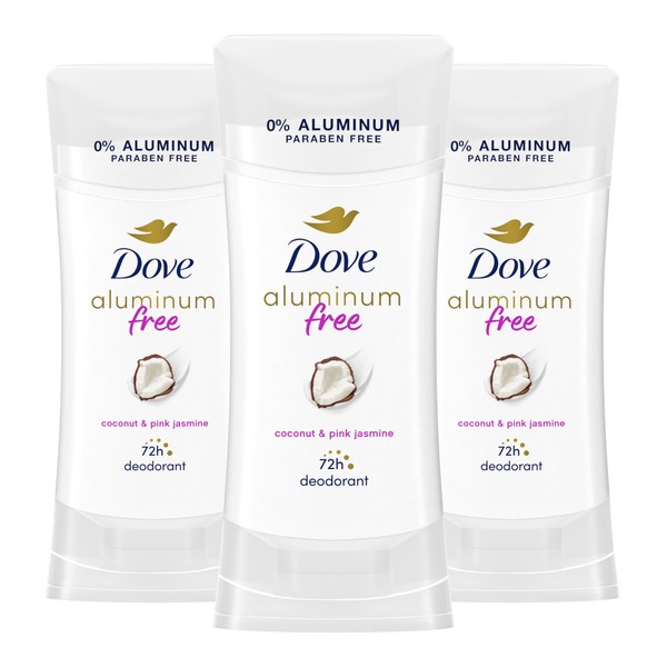 Dove Aluminum Free Deodorant for Women 3 Count Coconut and