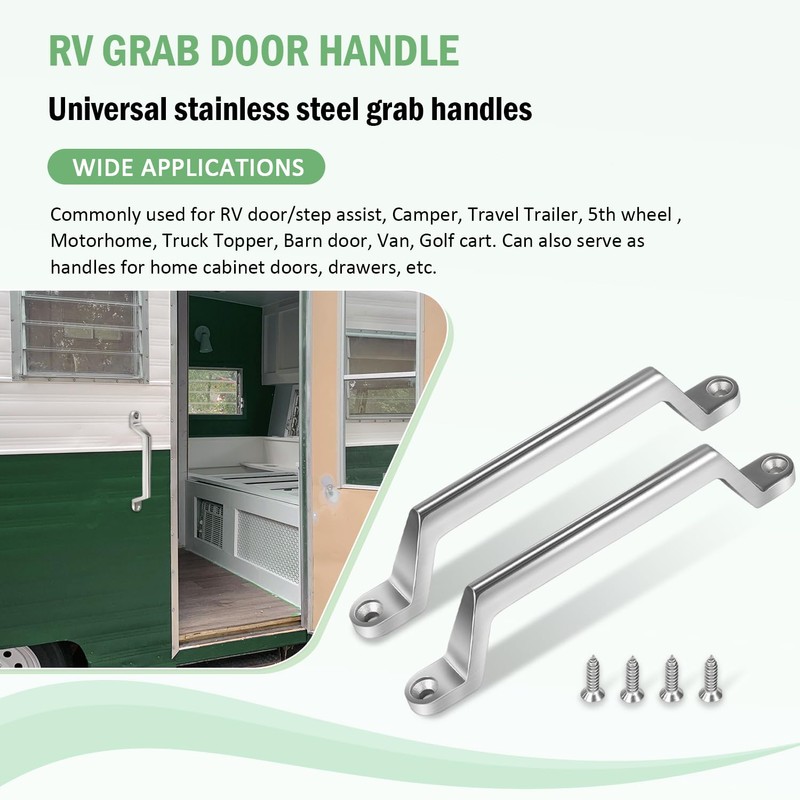 USSKYBOY Universal RV Grab Door Handle, Solid Stainless Steel Grab