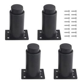 XINMEIWEN 4個パック 金属製 調節可能な家具脚 キャビネット脚脚 高耐久 ベッドセンターフレーム スラットサポート脚 テーブルベッドソファ用 (3''-4.7''、ホワイト)