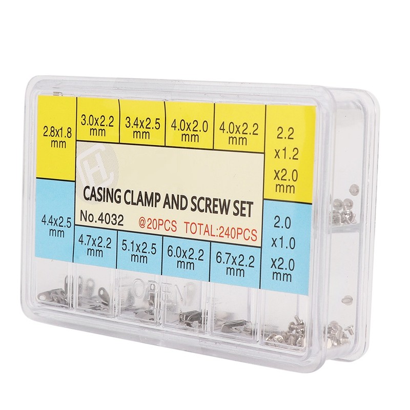 Assorted 10 Size Watch Parts Watch Movements Fixing Adapter Securing