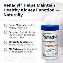 Renadyl (formerly named Kibow Biotics) for Kidney Health (60 Caps = One month supply) Brand: Kibow Biotech by Kibow Biotech