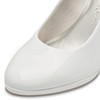 MARCO TOZZI Women's Vegan Court Shoes with Funnel Heel, White