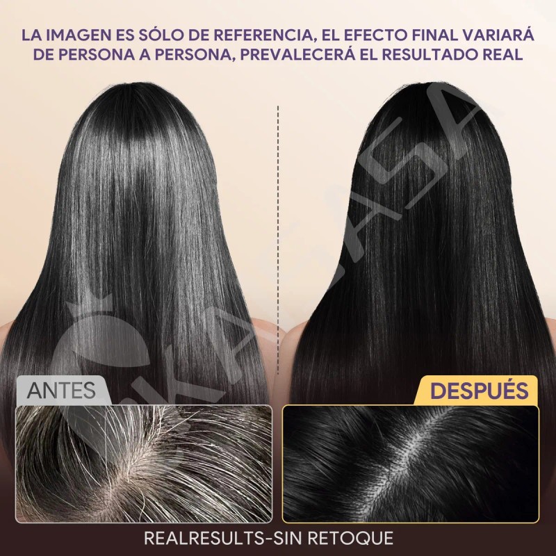 Kaisasa Hair Dye Shampoo Tinte Para Canas Con Aceite De