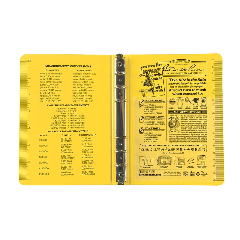 RITR リングバインダｰ1/2キャパシティｰ イエロｰ 200