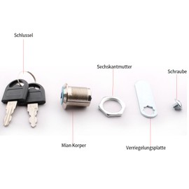 RUNCCI-YUN Letter Box Lock Furniture Locks Cylinder Cam Lock Cabinet Lock Locker Door Lock Drawer Lock Different Lock Keys Cannot Be Universal 20 mm