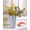 12 Inch Galvanized Metal Vases for Flowers - 6 Pcs