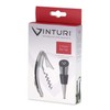 Vinturi Stainless Steel Waiters Corkscrew with Foil Cutter and Bottle