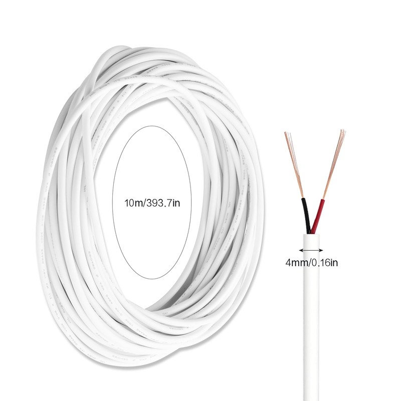 10 Metres White Two-Conductor Cable 24AWG Cable Power Cable 2