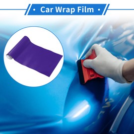 VekAuto 1PC Car Film 0.5ft x 59.84 Inch Vinyl Wrap Cover Universal Car Protection PVC Matte Purple Exterior Interior