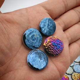 500g Mixed 3 Sizes Random Round Ceramic Mosaic Tiles DIY Creative Ceramic Mosaic Tiles for Craft Plates, Flower Pots, Vases, Cups, Mosaic, Handmade Home Decoration