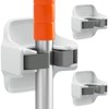 reliahom 3 Pack Broom Holder Wall Mount Mop Grippers No