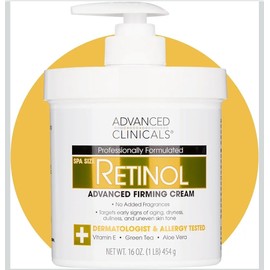 Advanced Clinicals Retinol Advanced Firming Cream Vitamin E 16 oz Spa Size