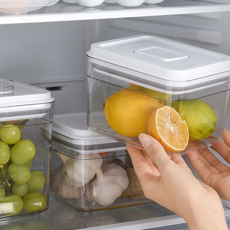 Food Storage Container Leakage Proof Airtight Food Organizer with Push