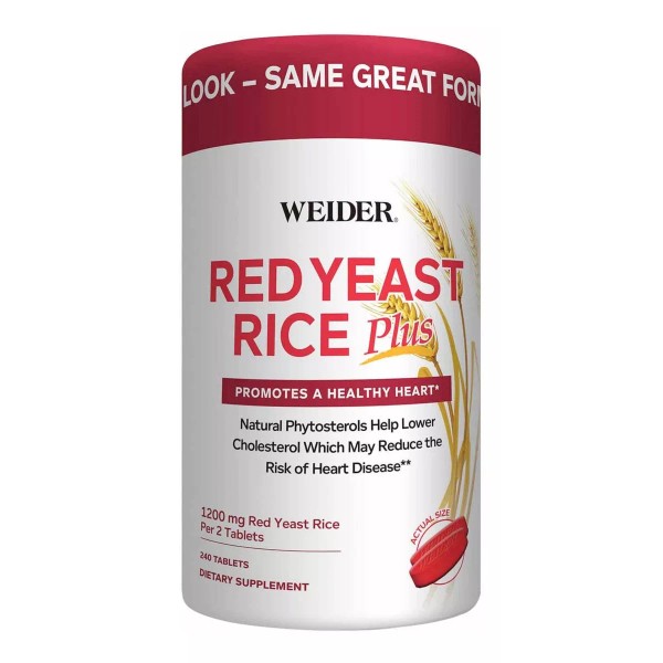 Weider Red Yeast Rice Plus 1200mg Contra Colesterol  (240 Tabletas)