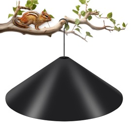 Gtongoko 19 Inch PP Squirrel Baffle for Protect Outside Hanging Mounted Bird Feeder or Bird House Squirrel Proof for Shepherd Hooks Black 1 Pack
