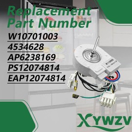 W11109595 Refrigerator Freezer Evaporator Fan Motor Compatible with Whirlpool KitchenAid Refrigerators, Evaporator Motor Parts Replacement W10701003 4534628 AP6238169 PS12074814 EAP12074814