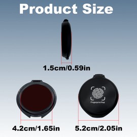Fingerprint Ink Pad,Red Thumbprint Ink Pad for Notary Supplies Portable Fingerprint Ink for Identification Security ID Fingerprint Cards Law Enforcement Fingerprint Stamp Ink Pad