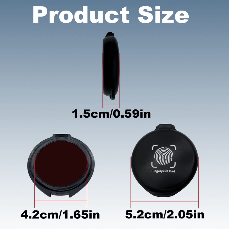 Fingerprint Ink Pad,Red Thumbprint Ink Pad for Notary Supplies Portable