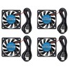 4PACK DC 60mm USB Fan 5V 6015 Brushless Cooling Fan