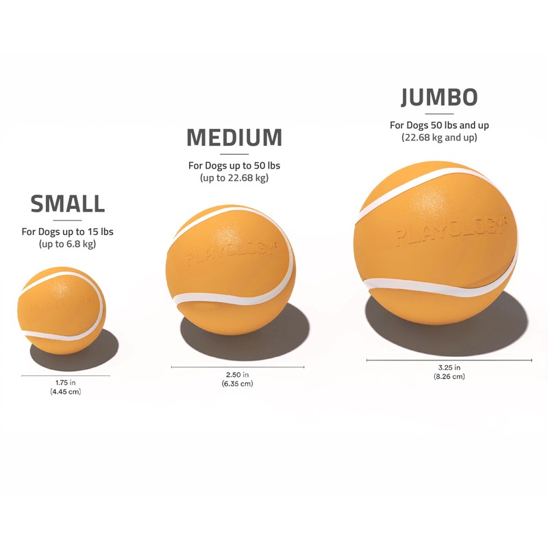Playology Squeaky Dog Toy | Durable Rubber Interactive Dog Ball