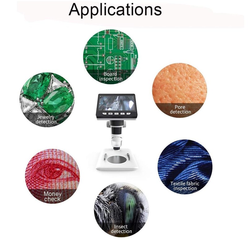Digital Electron Microscope 4.3in 1000x 2MP USB Industrial Repair Inspection
