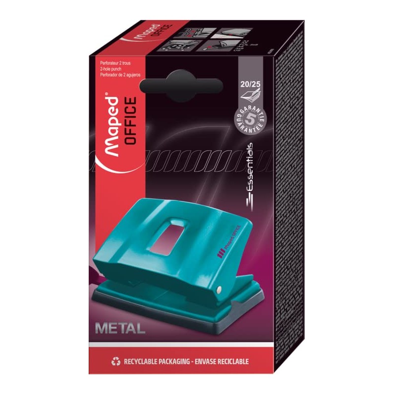 Maped - ESSENTIALS DECO Hole Punch 20/25 Sheets - For