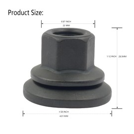 KOWWONG 10 PCS Wheel Lug Nut for Dodge Ram 3500 4000 4500 5500 2012-2024, M14-1.50 Flange, 22mm Hex, 28.5mm Length, Replaces 611-936 6509424AA