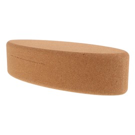 Kisangel Supportive Yoga Blocks Natural Cork Oval Shape Enhance Flexibility Balance Posture for Levels