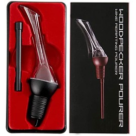 Wine Aerator Pourer,Aerating Pourer and Decanter Spout,Red Wine Aerators for Wine(Black)