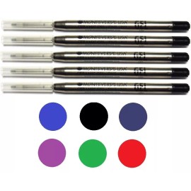 5 Monteverde Ballpoint Pen Refills, Parker Style, GEL Ink, Fine Point, P42 - Blue