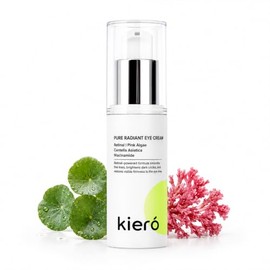 KIERO Crema Contorno de Ojos Retinal y Centella Asiática 25 ml  Algas rosas, niacinamida, apariencia de ojeras y líneas finas, textura ligera, mañana 