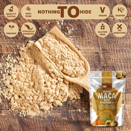 Organic Maca Root Powder 500g Supports Immunity | Premium Macaroot Superfood Super Greens Performance & Endurance Powder | Vegan Pure Peruvian Zero Additives Maca Powder by PROELITE