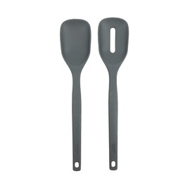 Tovolo Elements All Silicone Mixing and Slotted Spoon for Meal Prep, Baking, Food Mixing and More