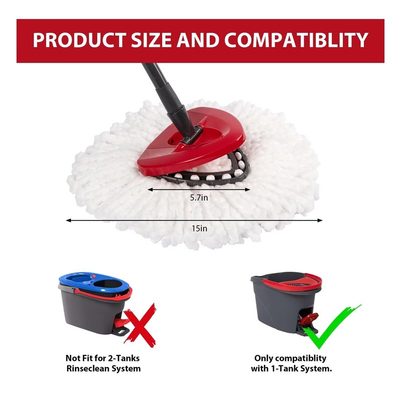 5-Pack Mop Replacement Heads for Ocedar Mop Replace Head EasyWrin