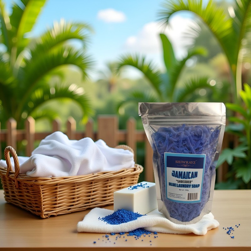SHIWRAYZ Jamaican Blue Laundry Soap Shredded 270g. 9.5oz (Pack of