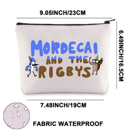 Mordecai Makeup Bag Rigby Gifts Blue Bird Cartoon Gifts Cartoon TV Series Zipper Bag (and The UK)