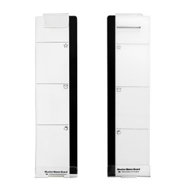 Husalsea Acrylic Memo Board, Clear Desk Accessories for Men and Women, Office Accessories with Sticky Notes Holder, Message Board for Desktop Monitors with Phone Slot Option (Phone Slot Memo Boards)