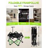 FitNexus 42" Foldable Mini Trampoline- 450lb Capacity Fitness Rebounder w/3-Level