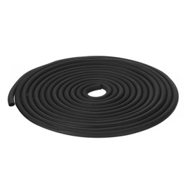 DTGN 6mm x 7.5meters(DxL) Foam Rubber Weather Seal Strip - 1Pack - Good for DIY Furniture - Round EPDM Foam Rubber Weather Stripping - Black