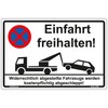 Sign "Einfahrt freihalten" Sign 300 x 200 mm Sturdy Aluminium