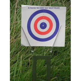 Field Zeroing Target Stand Holder for air rifle, pistol or gun - 3 positions, light & compact – fits in your coat pocket. Ground spikes fold into holder