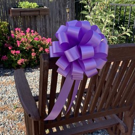 Lavender Pull Bows with Tails - 8" Wide, Set of 6, Spring, Summer, Birthday, Baby Shower, Gender Reveal, Mother's Day, Christmas, Gift Bows, Easter